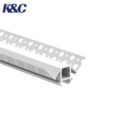 سعر جيد 6063 Aluminum Alloy Recessed LED Mounting Profile with PMMA Diffuser for W64.0 × H45.0mm Strip Lighting Systems الانترنت