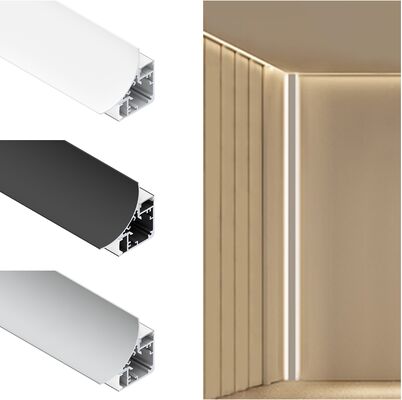 سعر جيد 6063 T5 الذهب الألومنيوم الزاوية بروفيل LED مع السطح المضغوط للضوء الزخرفي الانترنت