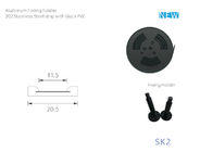 OEM ODM CE Skyline light kit 202 Stainless Steel Strip Profile With Black PVC