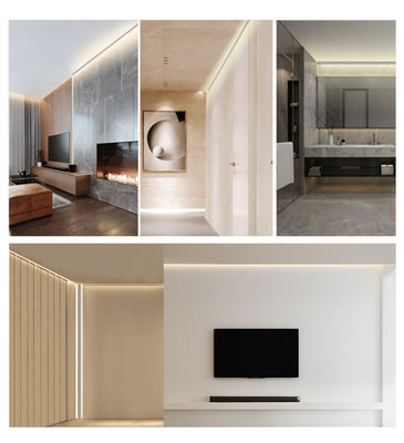 6063 T5 سبيكة LED الزاوية الألومنيوم الملف مع PMMA Diffuser و T3-T8 الحرارة لتركيب شريط LED