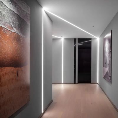 LED اللوح الجصي مع PC PMMA راحة بقيادة قطاع الألومنيوم الشخصي Oem Edm 6063 T5 الألومنيوم
