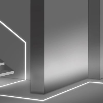 W50 * H35 مثبت على السطح باللون الأسود بقيادة الألومنيوم مع غطاء بثق شريط LED أسود للكمبيوتر الشخصي