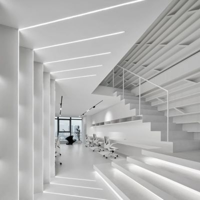 مقاطع الألمنيوم المبثوقة H8mm LED مع موزع PC لإضاءة الأرضية