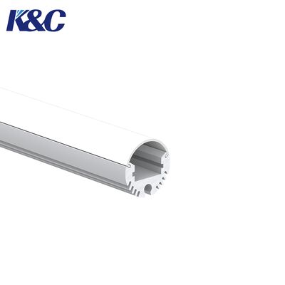 6063 T5 Round LED Extrusion with PC Cover for Suspension Installation