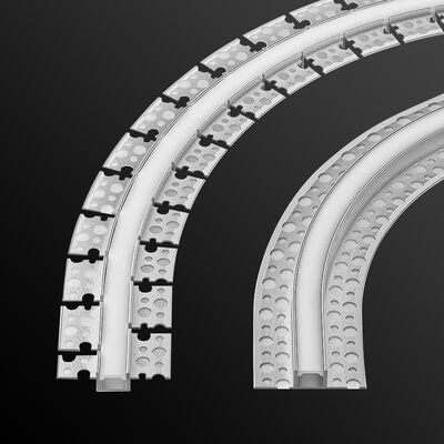 سعر جيد ملف تعريف LED المنسحب المرن مع 6063 T5 سبيكة الألومنيوم وغطاء السيليكون لقناة الشريط LED الانترنت
