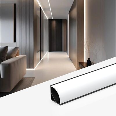 سعر جيد 90 درجة الزاوية بروفيل LED مع 6063 T5 سبيكة الألومنيوم وتأكسيد الرمل في W16 * H16mm الحجم الانترنت