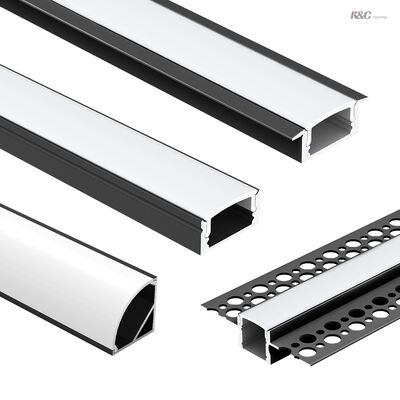 سعر جيد مقطع ألومنيوم LED من سبائك T5 6063 بضمان 5 سنوات لشرائط LED بعرض يصل إلى 12 مم الانترنت