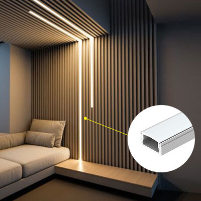 سعر جيد 6063 T5 قناة شريط LED من سبيكة الألومنيوم مع غطاء PC المنتشر للإضاءة الخطية المثبتة على السطح الانترنت