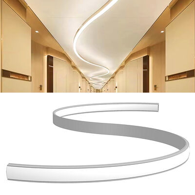 سعر جيد 6063 T5 سبيكة الألومنيوم LED شريط الملف الألومنيوم مع أكسدة الرمل وتوجيه الظل صعودا وهبوطا الانترنت