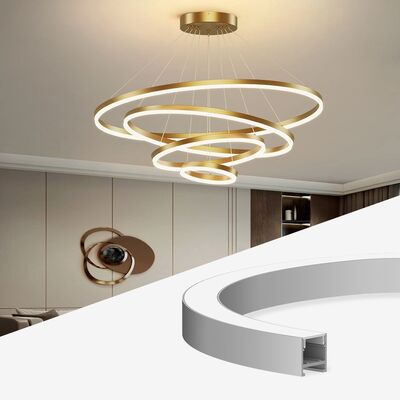 سعر جيد 6063 T5 قناة LED من سبيكة الألومنيوم مع 50000 ساعة عمر لشركة PCB العرض يصل إلى 12 مم الانترنت