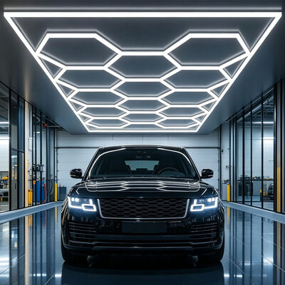 615 واط LED مسدس ضوء وحدات نظام إضاءة السقف للمرآب الصالة الرياضية ورشة عمل مكتب قابل للتوصيل على شكل قرص العسل LED لوحات إضاءة سداسية