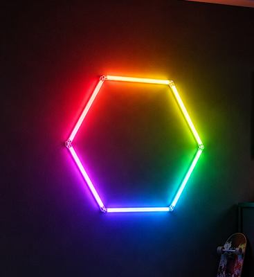 سعر جيد نظام إضاءة السقف الرقمي LED هكساجون Light Modular Ceiling Lighting System for Garage Gym Workshop Office Connectable Honeycomb LED Hex Light Panels الانترنت