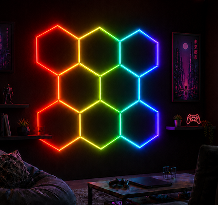 سعر جيد وحدات LED هيكساجونال الضوء RGB حليب الحلوى ألواح السقف للإضاءة متعددة الاستخدامات في ورشة العمل في المرآب والمساحات المكتبية الانترنت