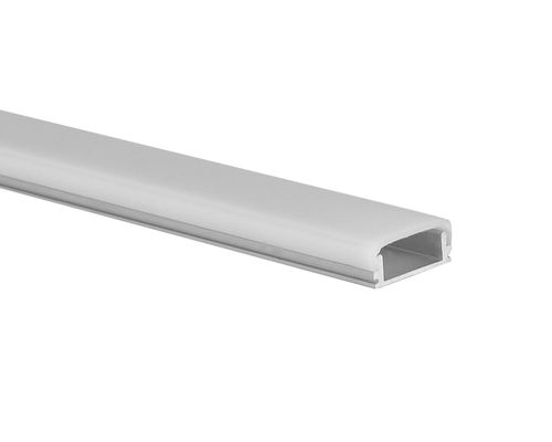 قطاع ألومنيوم لشريط LED مع ناشر قوس بغطاء PC مسطح لتركيب السطح
