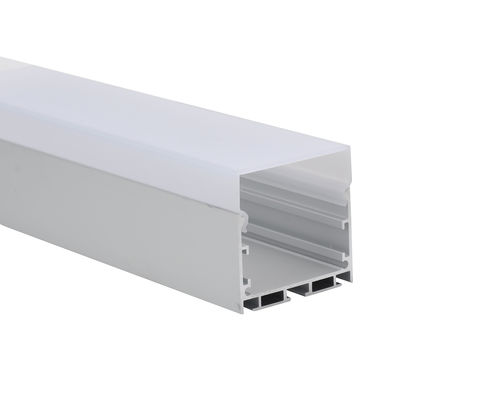 W50 * H50mm LED قطاع الألومنيوم الشخصي الرملي 6063 T5 غطاء الناشر PC