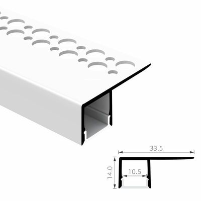 RoHS IP45 Sandblasting LED Plasterboard Profile PC PMMA راحة قطاع الصمام الشخصي