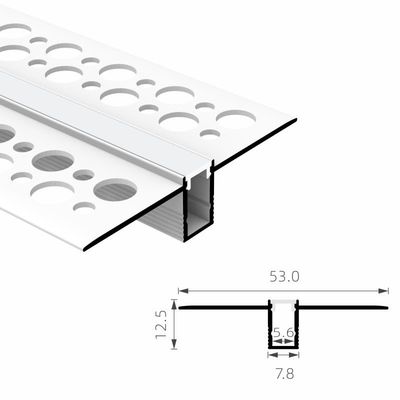 سعر جيد T5 6063 PC PMMA Recessed Led Aluminum Extrusion 5mm PCB For Drywall الانترنت