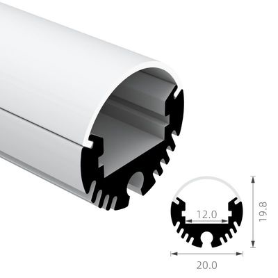 كشك المعرض H19.8mm Round LED Profile IP44 K48 W20mm