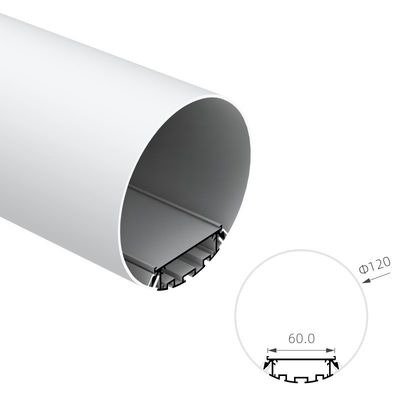 Dia 120mm RoHS Round LED Aluminum Profile KN10 Hoisting Anodized