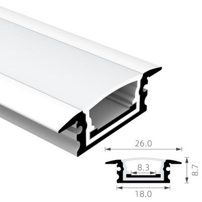 سعر جيد H8.7mm IP65 Square Waterproof LED Channel 6063 T5 Recessed Led Aluminium Profile الانترنت