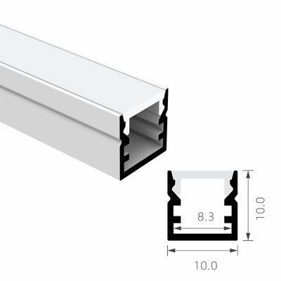 سعر جيد PC السفع الرملي LED قطاع الألومنيوم الشخصي T8 متجمد 10 × 10 مم الانترنت