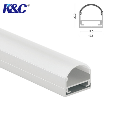 سعر جيد 6063 T5 LED قناة سبائك الألومنيوم الرملي 17 مم عرض ثنائي الفينيل متعدد الكلور الانترنت