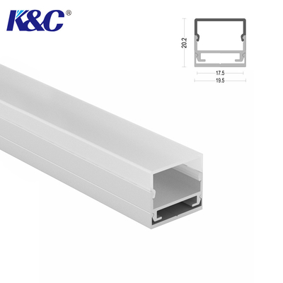 6063 T5 سبيكة LED قناة قذف بخاخ طلاء PMMA PC لأضواء الشريط