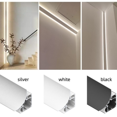 سعر جيد PC PMMA الناشر LED ركن سبائك الألومنيوم 6063 T5 أنودة إنهاء الانترنت